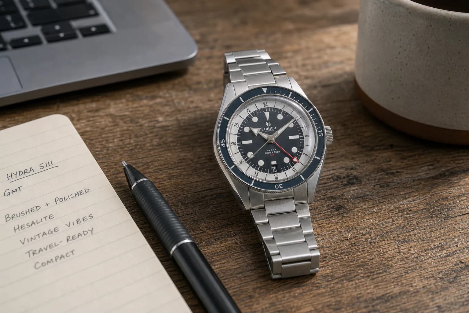 Lorier Hydra SIII review image showing desk notes